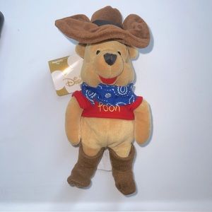 New Cowboy Pooh Bean Bag Plush 8” Disney